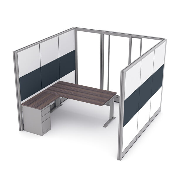 Customer Service Cubicle with Door | Sapphire System | 9x9x84