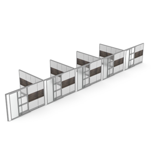 Office Space Cubicle Walls for Five | Sapphire Wall System | 10'D x 11'W x 84"H
