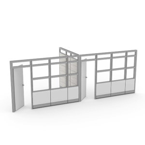 Wall Partitions with Locking Door | Sapphire Wall System | 11' W x 8' D x 95"H