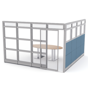 Glass Conference Room Cubicle Walls | Sapphire Wall System | 12'x12'x95"H