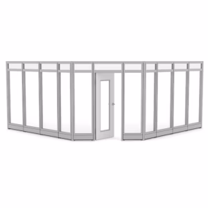 Glass Conference Room Walls with Door | Sapphire Wall System | 16' W x 16' D x 95"H