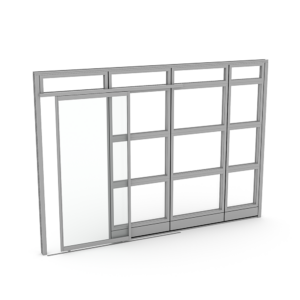 Glass Wall Partition with Door | Sapphire Wall System | 11' x 95" H