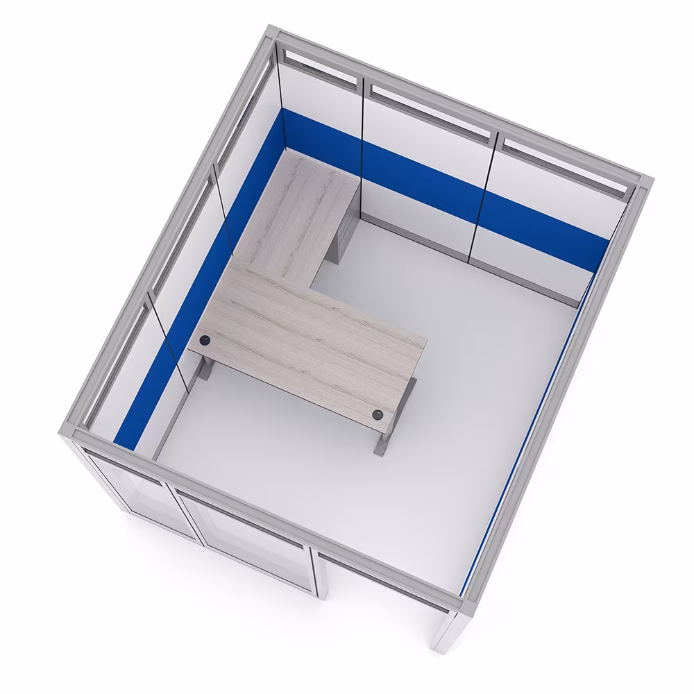 Modular Executive Office | Sapphire Wall System | 8x9x95"H - Image 2