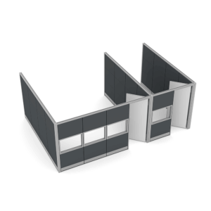 Modular Offices with Doors | Sapphire Wall System | 12'Dx18'Wx84"H