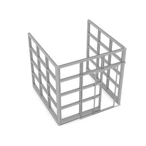 Cubicle With Glass Panels | Sapphire Wall System | 9' x 9 'x 108"H