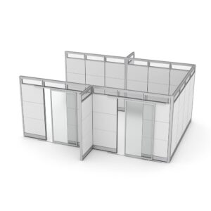 Demountable Partitions | Sapphire Wall System | 18'4"Dx18'5"Wx95"H