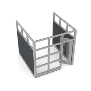 High Wall Cubicles with Locking Doors | Sapphire Wall System | 9'W x 9'D x 108"H