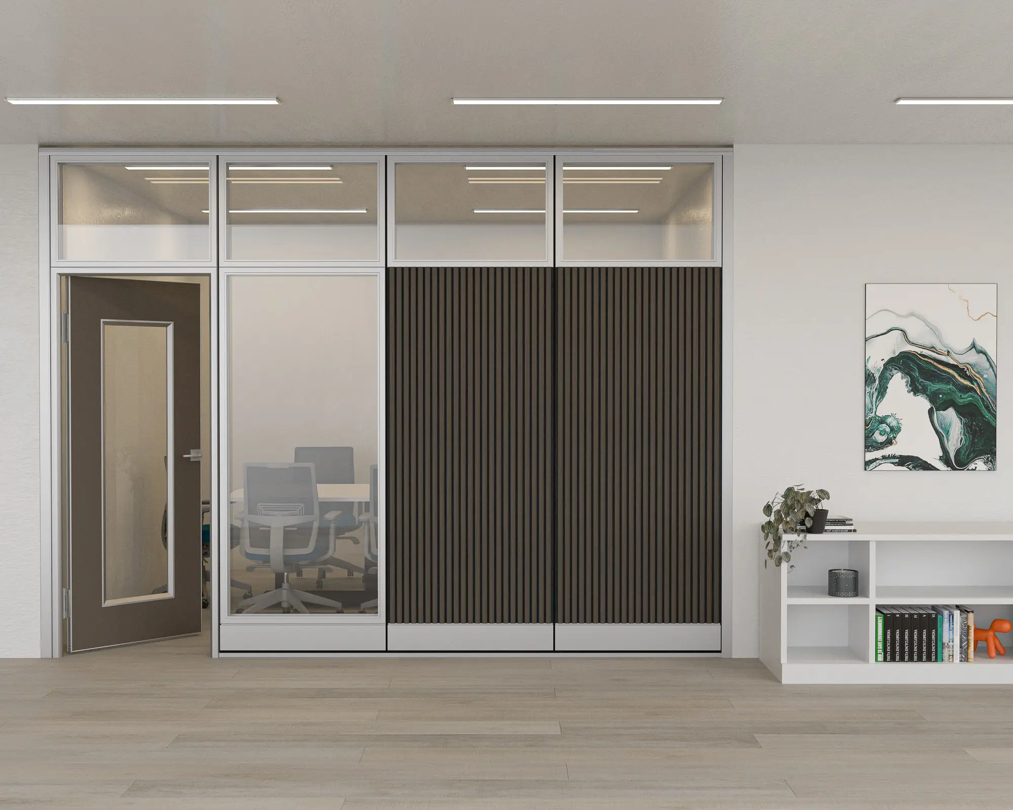 eSCAPE Acoustical Slat Wall Panel 23.5″ W × 94.5″ L | 3 Colors Available - Image 6