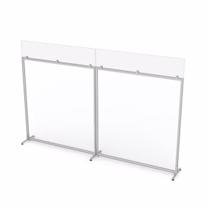 Frosted Polycarbonate Office Divider | SAPslim Cubicle Collection | 10'W x 62"H