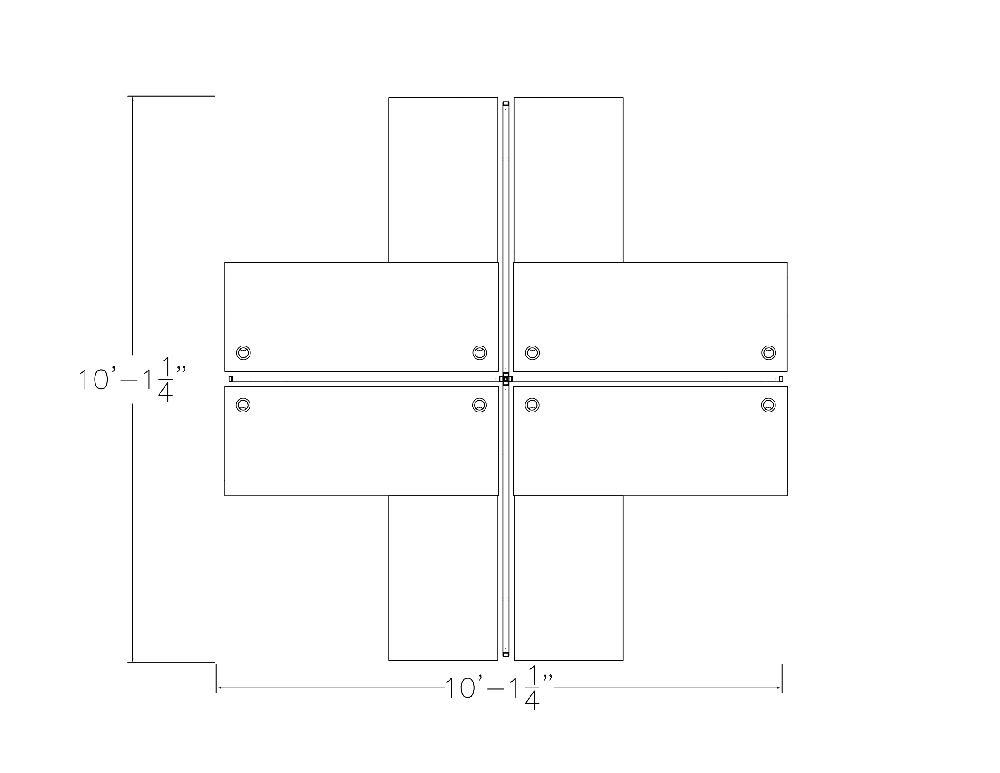 Four Person Freestanding Office Partitions | 5 x 5 x 65"H - Image 2