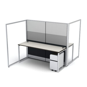 2-Person Call Center Cubicle Workstation | SAPslim Cubicle Collection | Sapphire Cubicle Collection | 6x4x65"H