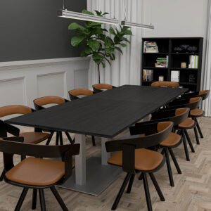 Conference Room Set | 10' Rectangular Conference Table | 2 Bookcases 24"W x 64"H