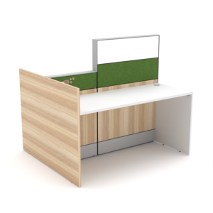 Face To Face 2-Person Cubicles | Call Center Workstations | Laminate Gallery Panels | Sol Series | 4x5x52-39