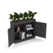2-Door Storage Planter Door Open