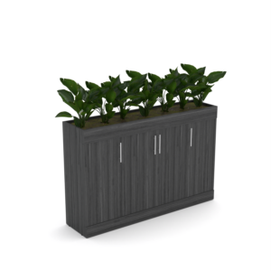 Indoor Planter With Closed Storage Cabinet | Sol Series | 8 Available Laminates | 3 Different Height Options