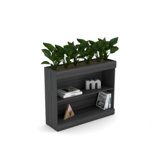 Open Storage Cabinet With Planter | Sol Series | Available in 3 Different Heights | 8 Laminate Options