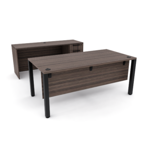 Office Set | Straight Laminate Desk With Credenza | Box Box File Storage Cabinet | Sol Office Furniture