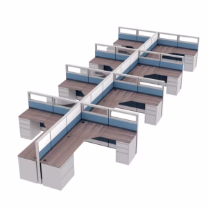 8-Person Modern Cubicle Workstations | Sapphire Cubicle System | 6x8x52"H