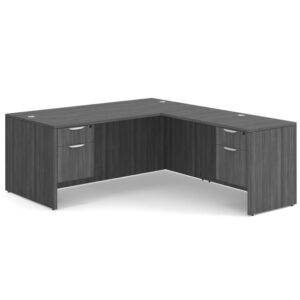 Laminate Double 3/4 Pedestal ''L'' Desk - 71'' x 36''