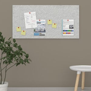 eSCAPE Series Wall Mounted Tack Board | 23"H x 46"W | Push Pin Memo Board | 15 Colors Available