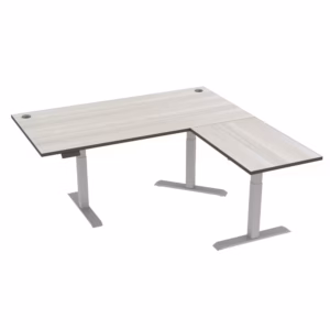 Quantum Series L-Shaped Electric Sit-Stand Desk | 6' X 5 1/2' Worksurface | 8 Laminate Options