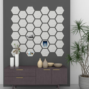 eSCAPE Acoustic Wall Art | Hexagon Geometric Tiles | Noise Diffusing Wall Decor