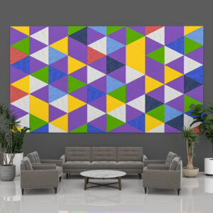 eSCAPE Acoustic Wall Art | Large Patchwork Mural | 11' X 21'