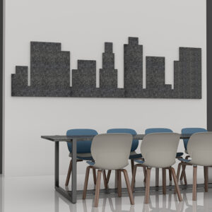 eSCAPE Acoustic Wall Art | Cityscape Noise Reducing Wall Decor | 15 Colors Available