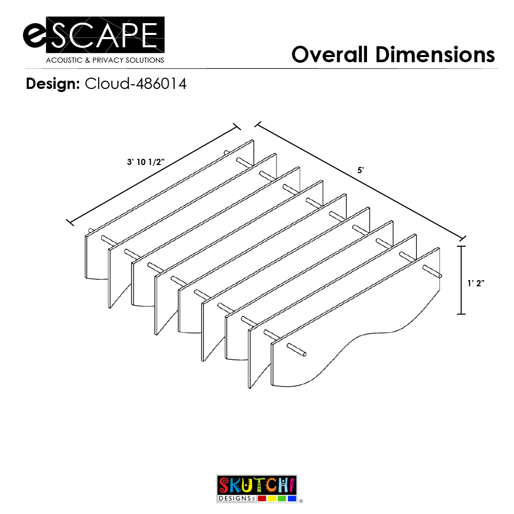Baffle Ceiling System | Clouds Ceiling Baffles 5' L | 18 Colors Available - Image 6