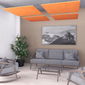 eSCAPE Square Suspended Acoustical Ceiling Panels | Acoustical Ceiling Baffles | 15 Colors Available