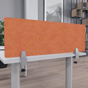 eSCAPE Edge Clamp with Knob Acoustical Desk Divider 12"H | 5 Widths | 15 Colors Available
