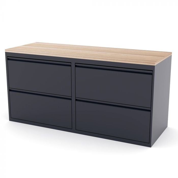 4-Drawer Lateral File with Laminate Top | 8 Laminate Colors and 2 Metal Colors Available - Image 2