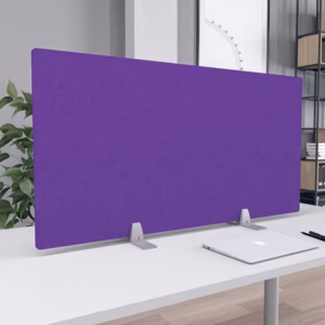 eSCAPE Acoustic Desk Divider with Freestanding Mount 23"H | 5 Widths | 15 Colors Available