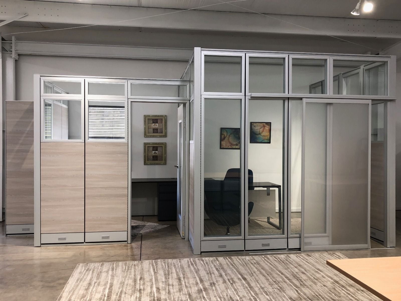 Room Divider with Sliding Acrylic Door | Sapphire Wall System | 10'x84"H - Image 7