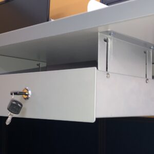 Under Desk Mounted Adjustable Height Pencil Storage Drawer