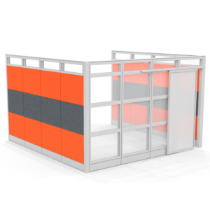 Collaboration Rooms | Sapphire Wall System | 12'5"Dx12'4"Wx95"H