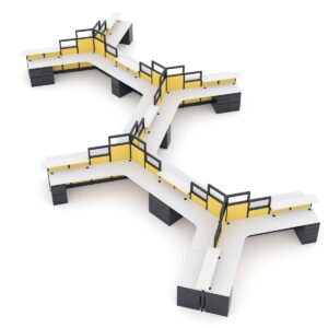 Showroom Cubicle Workstations | 12-Person | Emerald Cubicle Collection