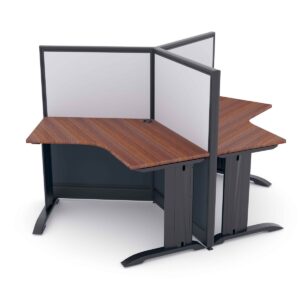 Cubicle Station Pods | 3-Person | Emerald Cubicle Collection | 3x3x52"H