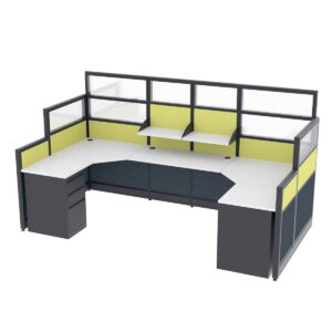 U-Shaped Cubicle Workstation | Emerald Collection | 5x10x65-52-39"H