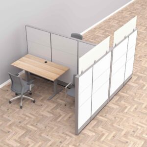 Workstation Divider Walls with Sit-to-Stand Desks | Sapphire Cubicle System | 9x5x65"H