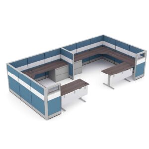U-Shaped Sit-to-Stand Cubicles | Sapphire Cubicle System | 9x9x52"H