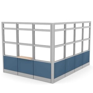 Customer Service Office with Transaction Window | Sapphire Wall System | 9x12x95"H