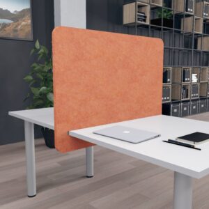 eSCAPE Slide-On Acoustic Desk Divider | 24"H | 5 Widths | 15 Colors