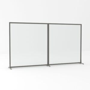 Freestanding Polycarbonate Office Partition | Office Divider Screen | SAPslim Cubicle System | 10 x 65"H