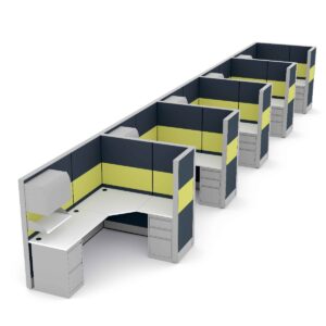 Modular Cubicle Workstations | Sapphire Cubicle System 5x7x65"H | Seats 5