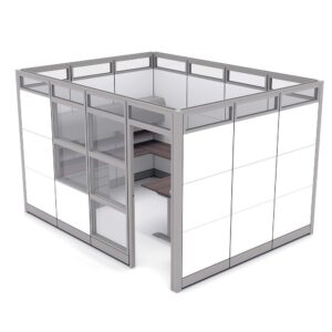 High Wall Office Cubicle | Sapphire Wall System | 9x12x95"H