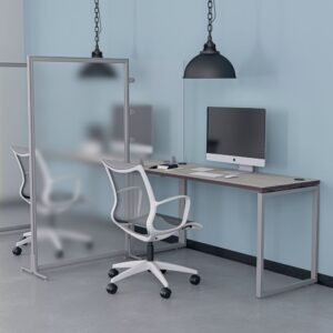 Office Partition and Desk Divider with Desk | SAPslim Cubicle System | eSCAPE Series