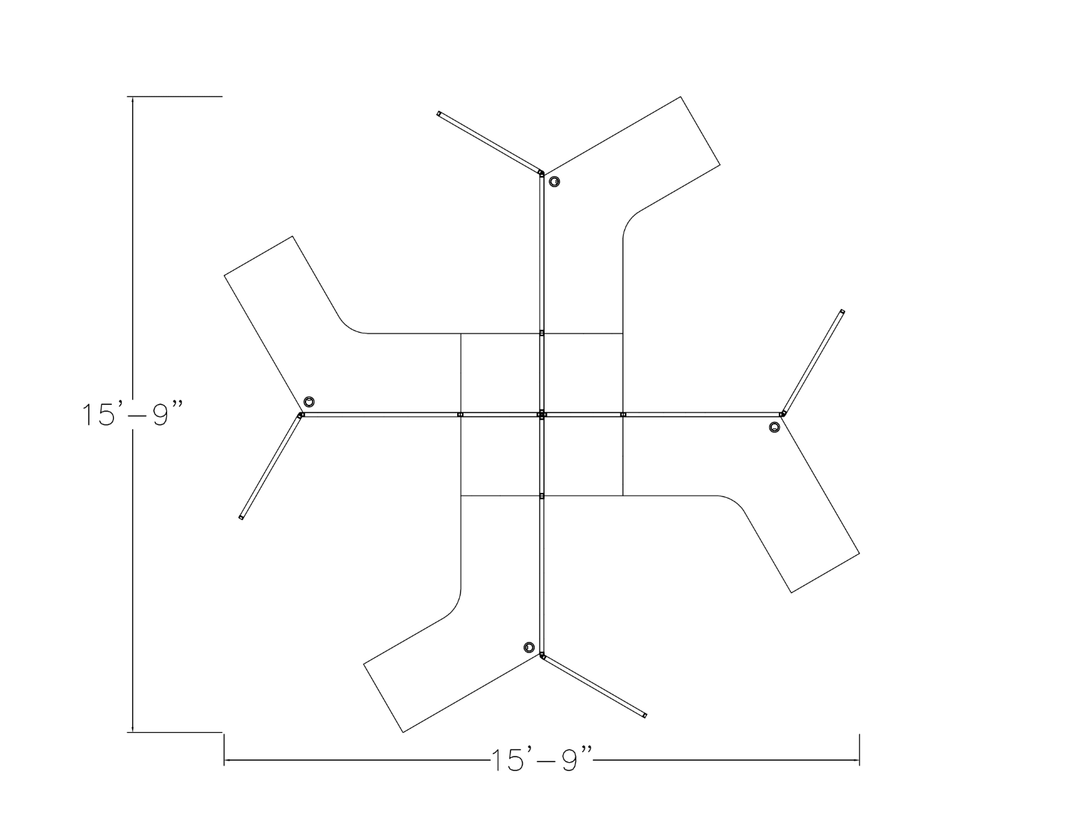 4-Person 120 Degree Workstations | SAPslim Collection | 6x6x65"H - Image 2