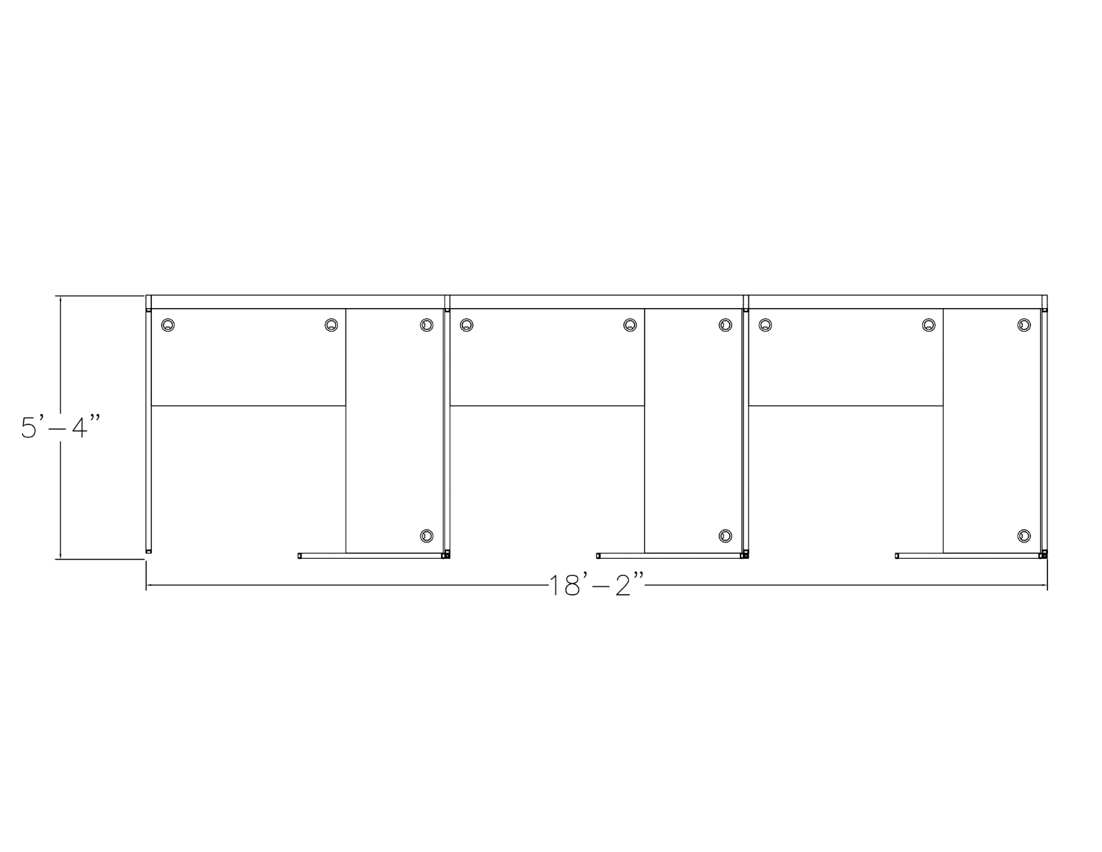 3-Person Cubicle Workstations | SAPslim Cubicle System | Sapphire Cubicle System | 5x6x65"H - Image 2