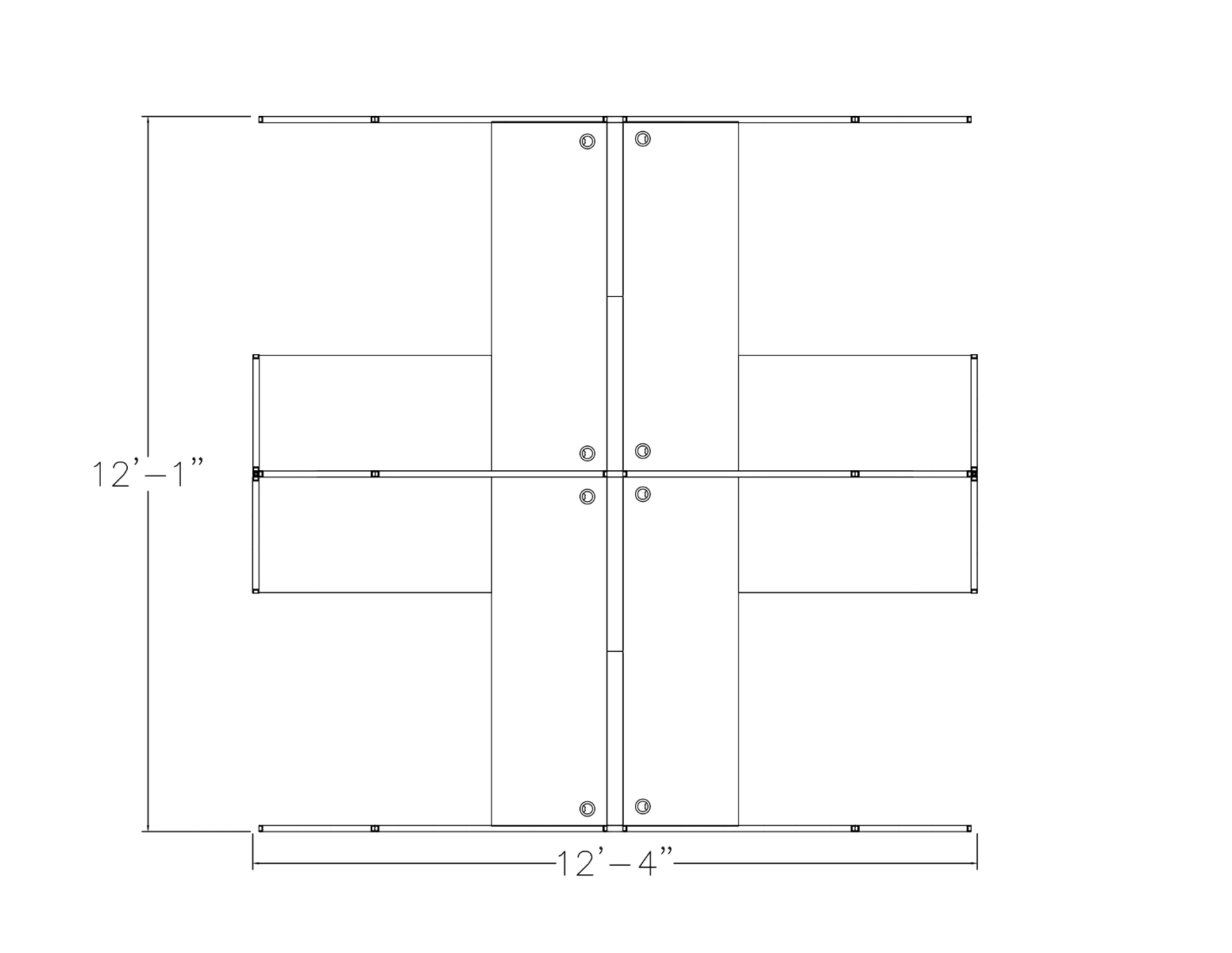 L-Shaped Cubicle Workstations, 4-Person | SAPslim Cubicle System | Sapphire Cubicle System | 6x6x65"H - Image 2